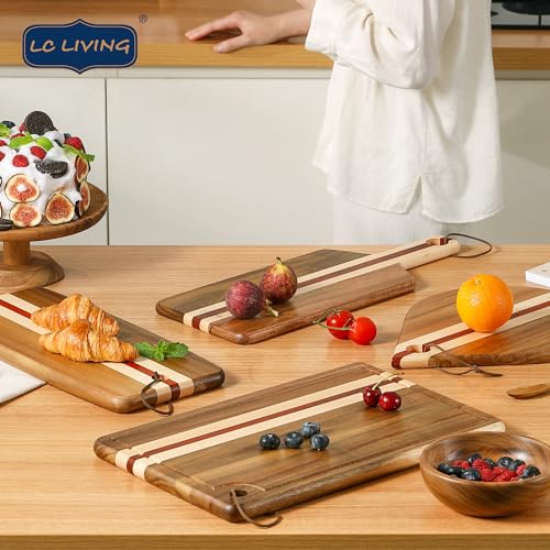 Thai Acacia Wood KUDI Series Striped Lightweight Cutting Board