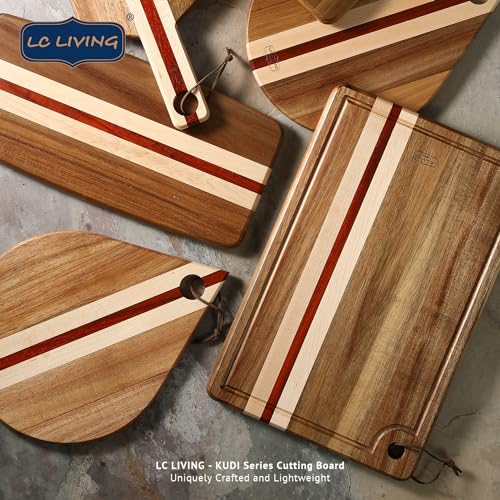 Thai Acacia Wood KUDI Series Striped Lightweight Cutting Board
