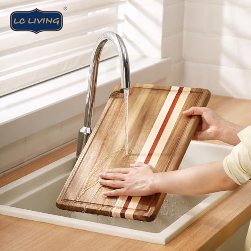 Thai Acacia Wood KUDI Series Striped Lightweight Cutting Board